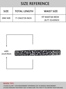 Rhinestone Decor Belt Party - Black and White - View 3