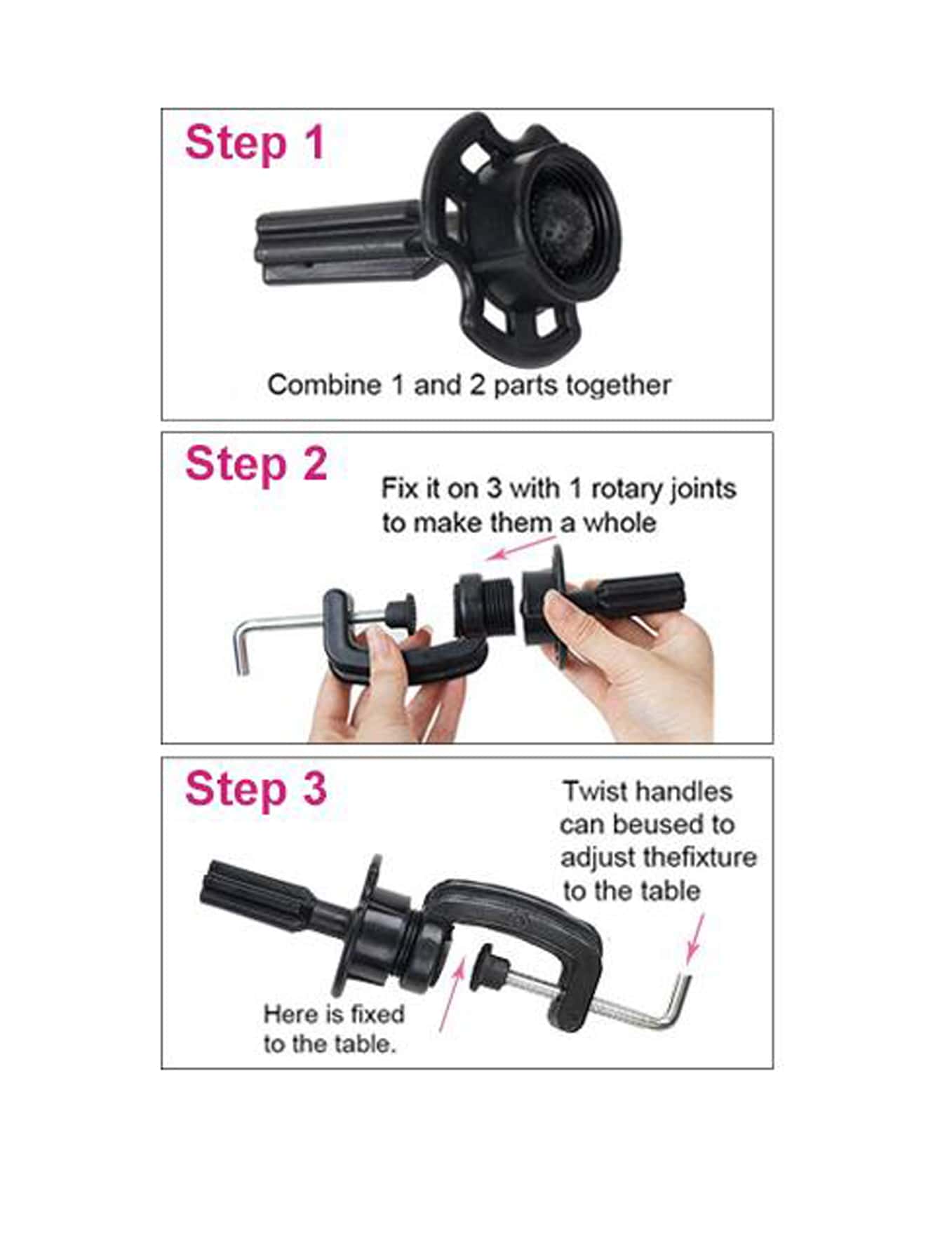 22 tums skyltdockahuvud med fäste - Svart - Visa 4