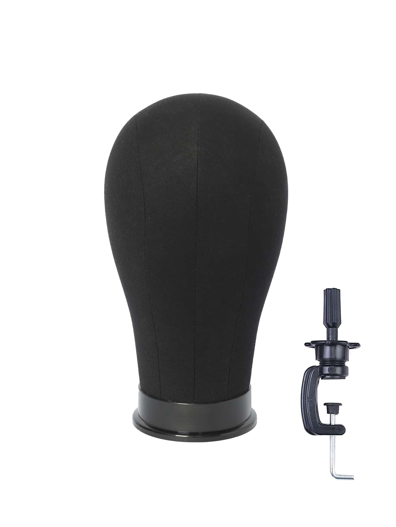 22 Inch Mannequin Head With Stand - Black - View 1