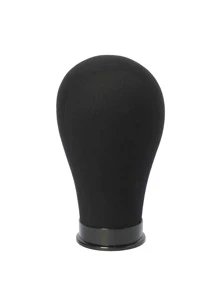 22 Inch Mannequin Head With Stand - Black - View 2