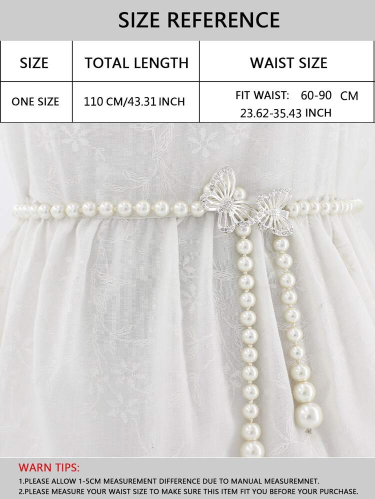 Faux Pearl Belt Elegant Summer, School Fall, Autumn, Halloween