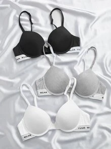 3 piezas Set sujetador con cinta con letra con aro - Multicolor - Ver 1