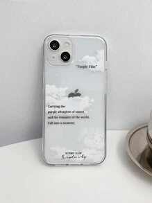 雲朵圖案透明手機殼 - 彩色 - 查看 2