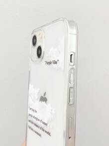 雲朵圖案透明手機殼 - 彩色 - 查看 3