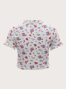 SHEIN MOD 印花前繫帶T恤 - 彩色 - 查看 2