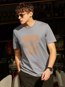 Tops Nam Lá thư Giải trí - Xám - Xem 1