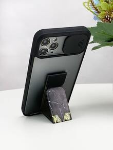 Slide Camera Cover Phone Case With Marble Wristband Holder - Multicolor - View 2