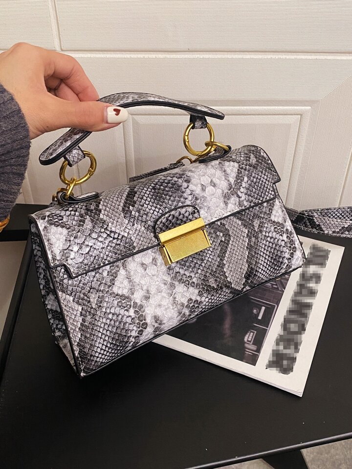 Shein discount snakeskin bag