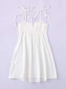 Soleia Tied Shoulder Cami Dress,Summer Dresses For Women - White - View 2