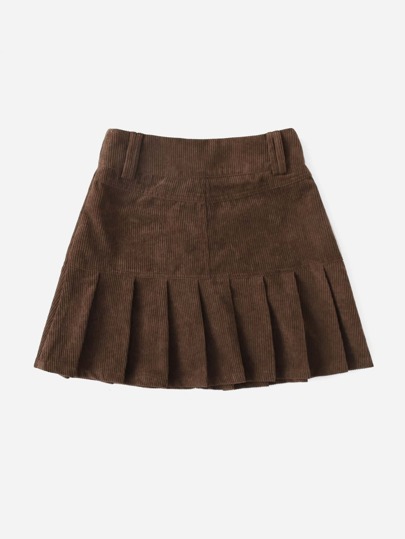 【U LAN】Folding Corduroy Pleated Skirt Folding Corduroy Pleated Skirt - ULAN | 60% - Asian Fashion