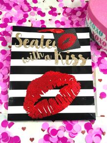 3pcs Lip Print Gift Bag - Multicolor - View 1