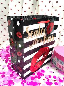 3pcs Lip Print Gift Bag - Multicolor - View 3