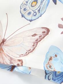 Áo liền quần Gái Thắt lưng Loại bướm Boho - trắng - Xem 5