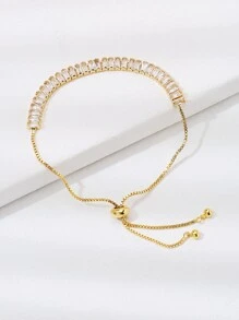 Cubic Zirconia Decor Bracelet - Multicolor - View 9