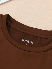 Áo thun cổ tròn in hình khủng long Áo thun họa tiết cho nữ - Cà phê nâu - Xem 6