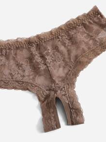 3pack Plus Floral Lace Open Crotch Panty - Multicolor - View 5