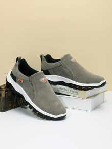 Men Minimalist Slip On Shoes - Grey - View 3