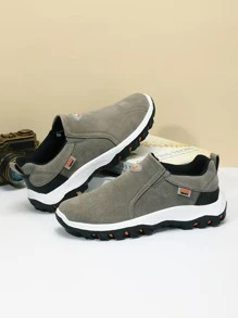 Men Minimalist Slip On Shoes - Grey - View 4
