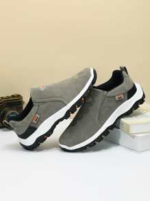 Men Minimalist Slip On Shoes - Grey - View 5