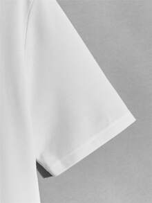 Manfinity Men Letter Embroidery Polo Shirt - White - View 4