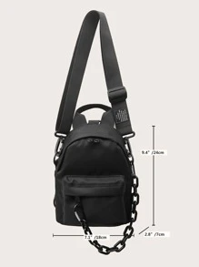 Túi Satchel trang trí chuỗi mini thể thao, Unisex, nhẹ, thông thường dành cho doanh nhân dành cho nữ tuổi teen Sinh viên đại học, tân binh và nhân viên cổ trắng Hoàn hảo cho văn phòng, đại học, công việc, kinh doanh, đi làm, ngoài trời, du lịch, đi chơi cho nữ sinh viên đại học nữ tuổi teen, Nam và Nam , Ngoài trời , Du lịch , Đi chơi , Trường tiểu học , Trung học cơ sở , Trung học phổ thông , Mua sắm , Kỳ nghỉ , Bãi biển , Kỳ nghỉ - màu đen - Xem 3