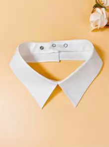 1pc White Adjustable & Versatile Shirt Collar Detachable False Collar - White - View 1