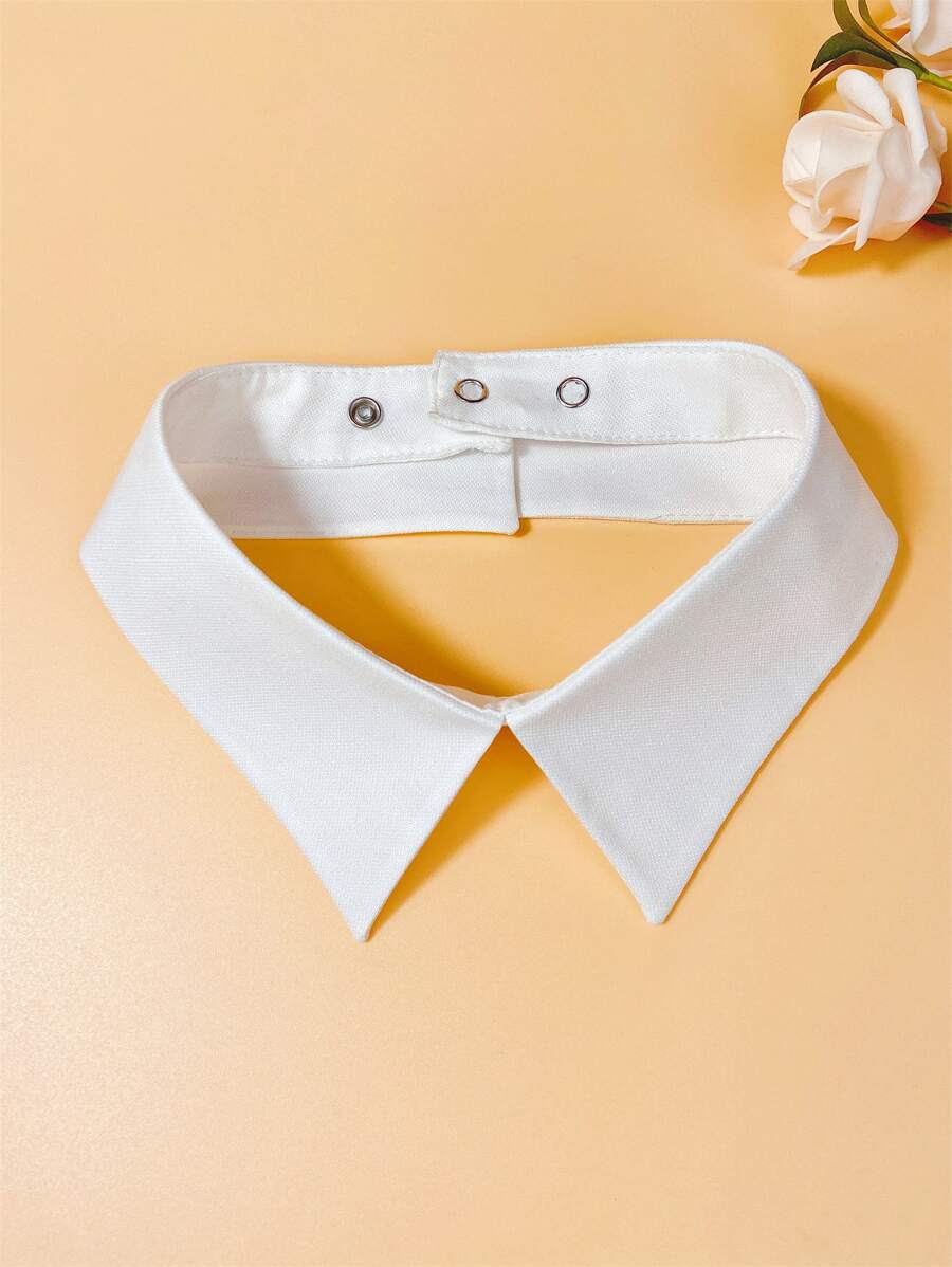 1pc White Adjustable & Versatile Shirt Collar Detachable False Collar - White - View 1