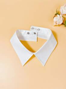 1pc White Adjustable & Versatile Shirt Collar Detachable False Collar - White - View 3