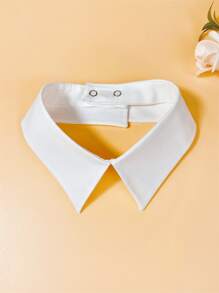 1pc White Adjustable & Versatile Shirt Collar Detachable False Collar - White - View 5