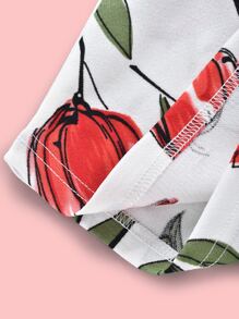 Niñas Camiseta con estampado floral - Blanco - Ver 4