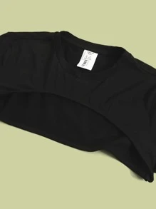 SHEIN Bộ hai mảnh Gái Tim Ăn mặc đẹp - Đen và trắng - Xem 4