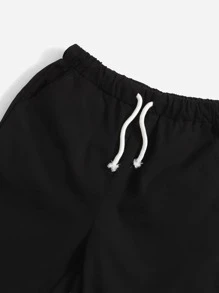 SHEIN Conjunto De Top Con Rayas Y Shorts Con Cintura Ajustable Para Niño/a Preadolescente - Multicolor - Ver 4