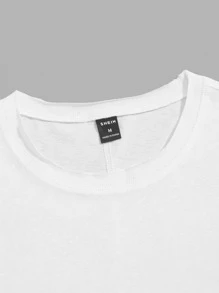 GENTILAND Men Round Neck Solid Tee - White - View 3