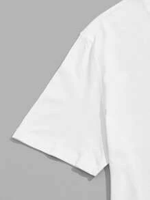 GENTILAND Men Round Neck Solid Tee - White - View 4