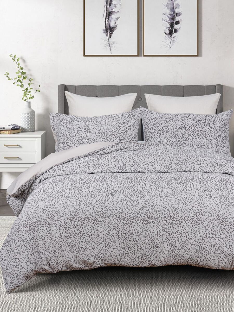 Bộ vỏ chăn Duvet Báo - Xám - Xem 1