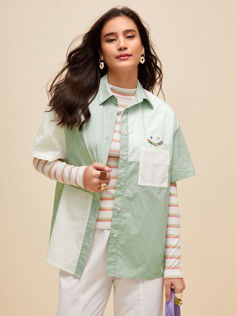 Mulvari Áo sơ mi Hai âm & Đồ họa Hoạt hình - Nhiều màu - Xem 1