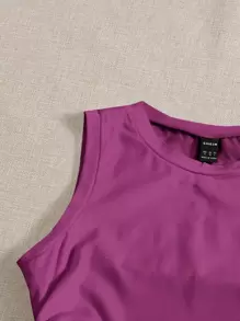 SHEIN EZwear Drawstring Ruched Side Crop Tank Top