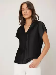 MOTF PREMIUM Top viscosa de manga murciélago - Negro - Ver 8