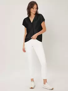 MOTF PREMIUM Top viscosa de manga murciélago - Negro - Ver 9