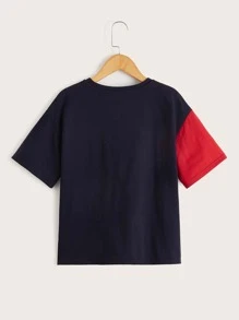 SHEIN Boys Colour Block Tee - Multicolor - View 2