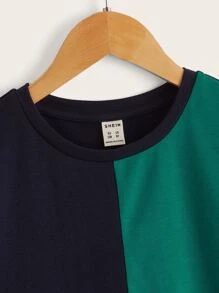 SHEIN Boys Colour Block Tee - Multicolor - View 4