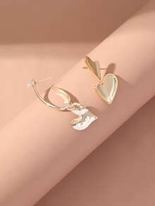 Hoa tai hình trái tim - Vàng - Xem 1