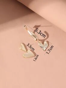 Hoa tai hình trái tim - Vàng - Xem 3