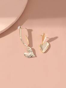 Hoa tai hình trái tim - Vàng - Xem 5