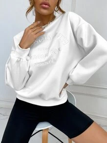 SHEIN Unity 长款连帽衫 FRANCEYOUTH EST2012 HUMOR FOX BEHAVIOR - 白色 - 查看 4