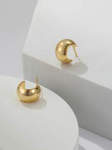 Vòng khuyên tai Tối giản - Vàng - Xem 1