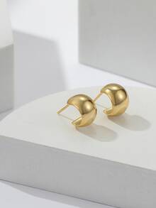 Vòng khuyên tai Tối giản - Vàng - Xem 2