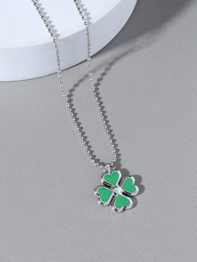 Fashionable and Popular Men Clover Charm Necklace Alloy for Jewelry Gift and for a Stylish Look