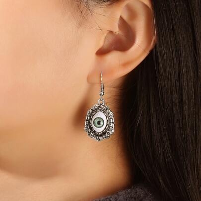 Eye Decor Drop Earrings
