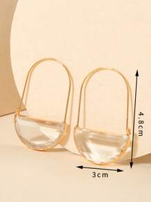 Pendientes con diseño de cristal - transparente - Ver 3